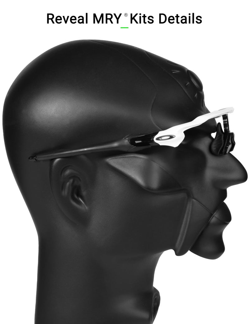 Mryok 2 Pair Replacement Earsocks Nosepieces Kits for Oakley Radar EV Path OO9208 / Pitch OO9211 / Asian Fit OO9275 - Black & Black - Image 5